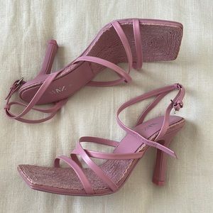 zara pink strap heels.